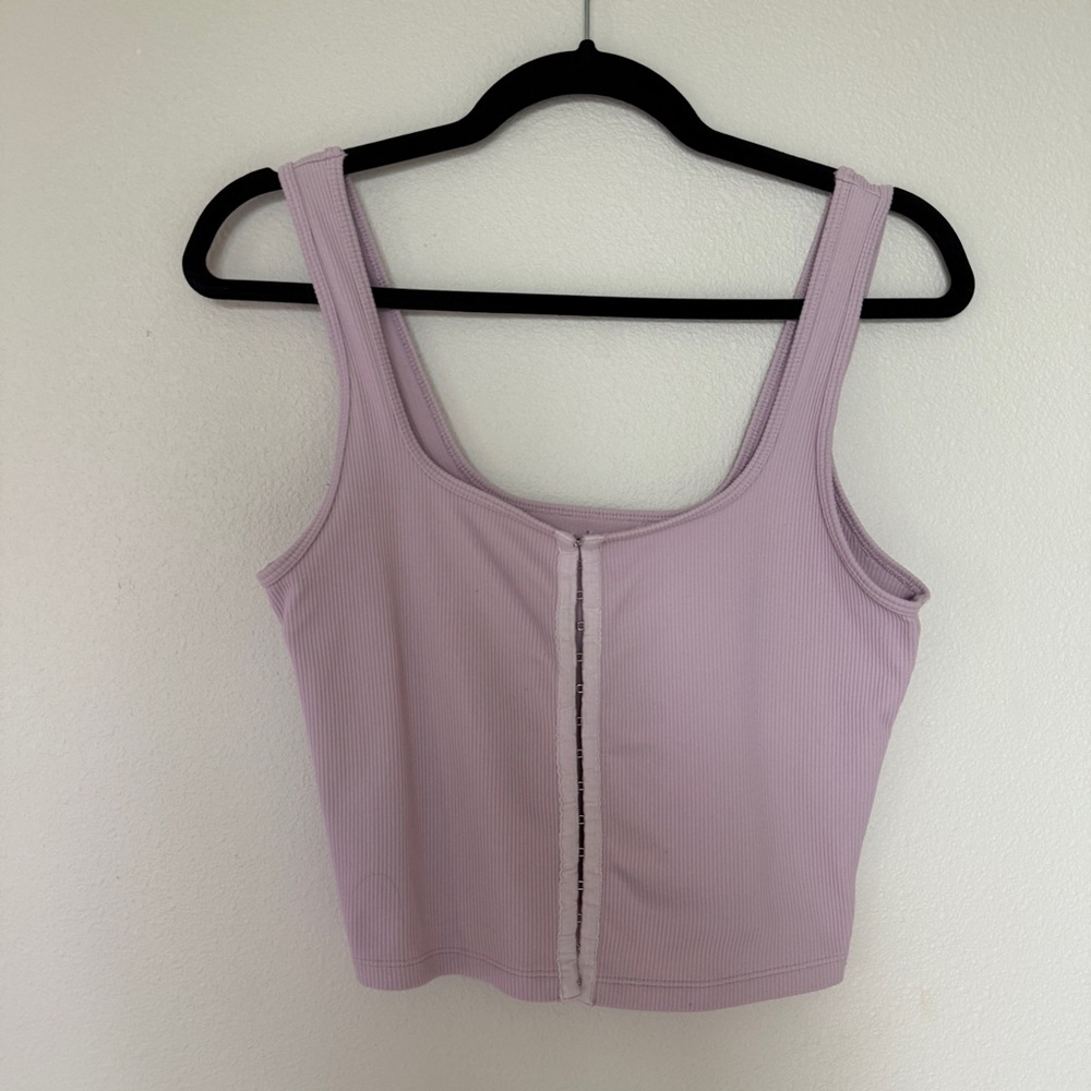Abercrombie & Fitch Corset-Style Lilac Tank Top